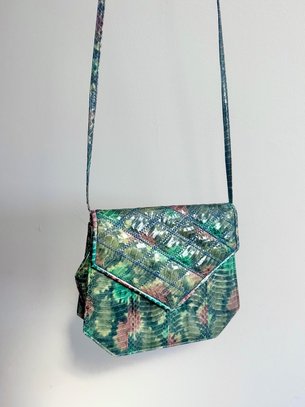 VINTAGE GENUINE SNAKESKIN LEATHER python lee sands